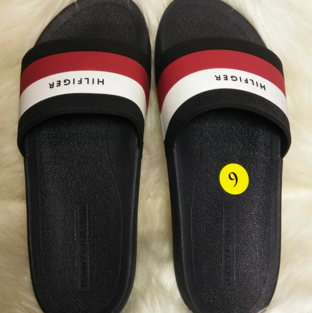 Tommy Hilfiger Mens slides sz 9 NEW
